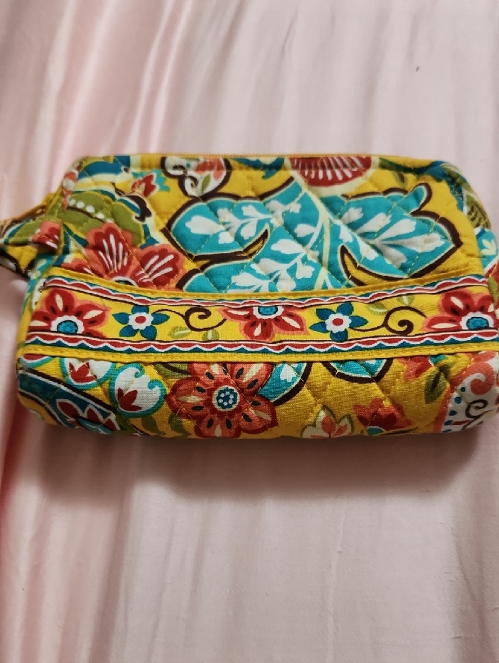 Vera Bradley Yellow Multicolor Paisley Quilted Travel Bag Set - Picture 5 of 14